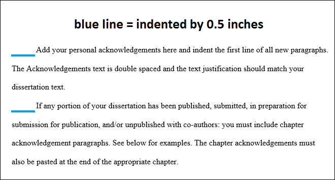Paragraph indent example